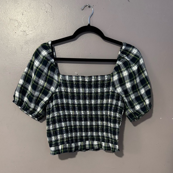 American Eagle | Puff Sleeve | Plaid | Top | Size Medium - Picture 5 of 11